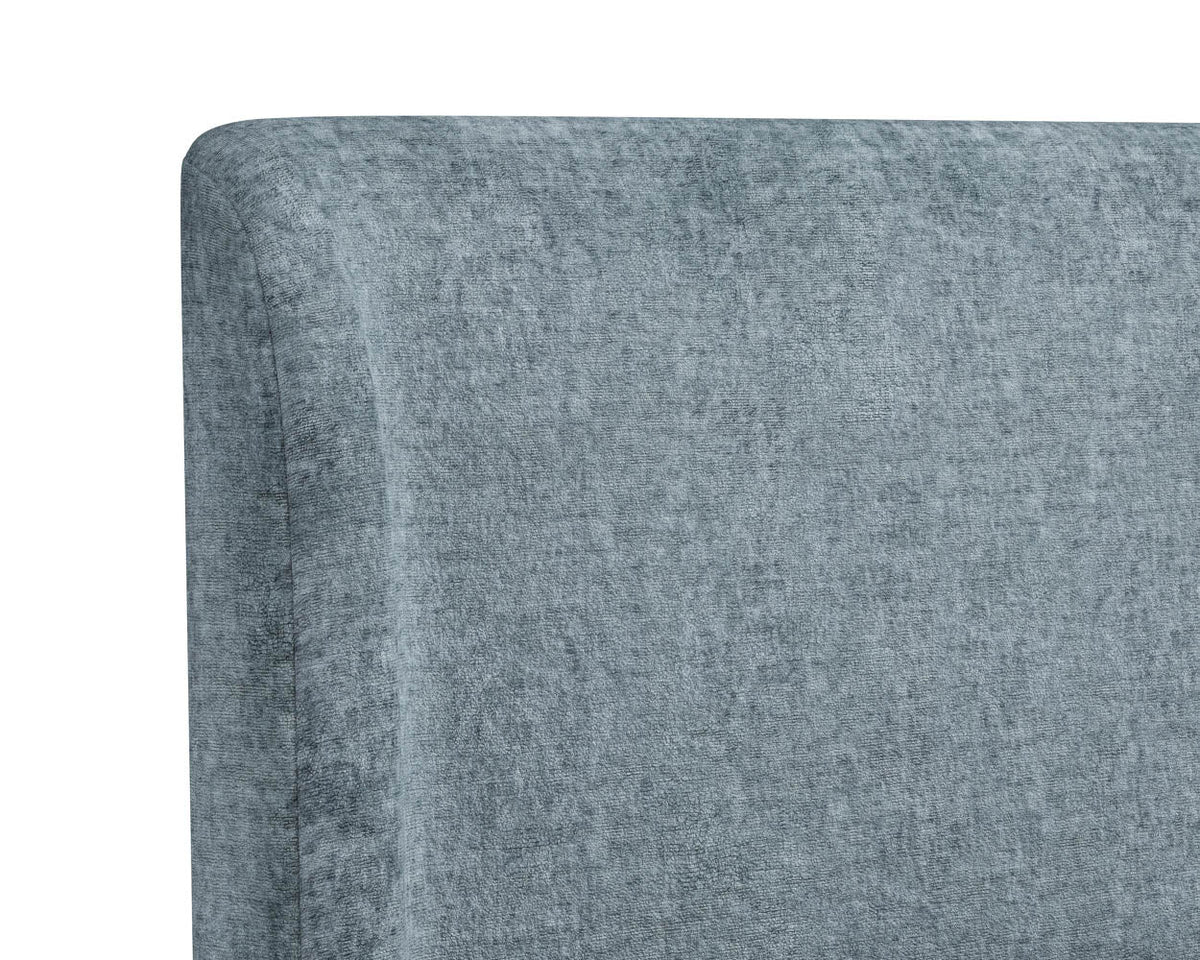 Tierra French Blue Chenille & Gold Bed