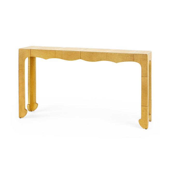 Lilia 55.5" Light Antique Brass Console Table