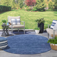 Ainslee Indoor/Outdoor Navy Blue Area Rug - Elegance Collection
