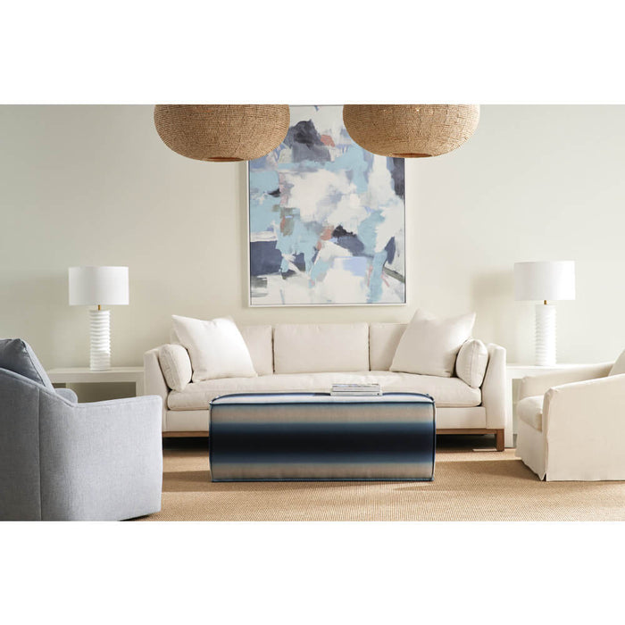 Hollis 99" White Upholstered Cloud Sofa