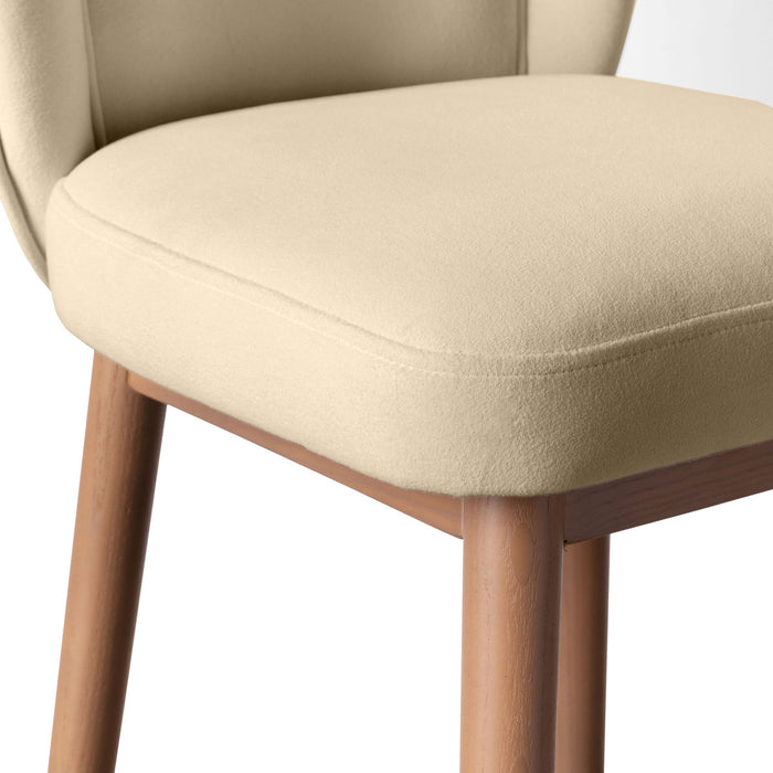 Elouise Cream Velvet Counter Stool - Luxury Living Collection