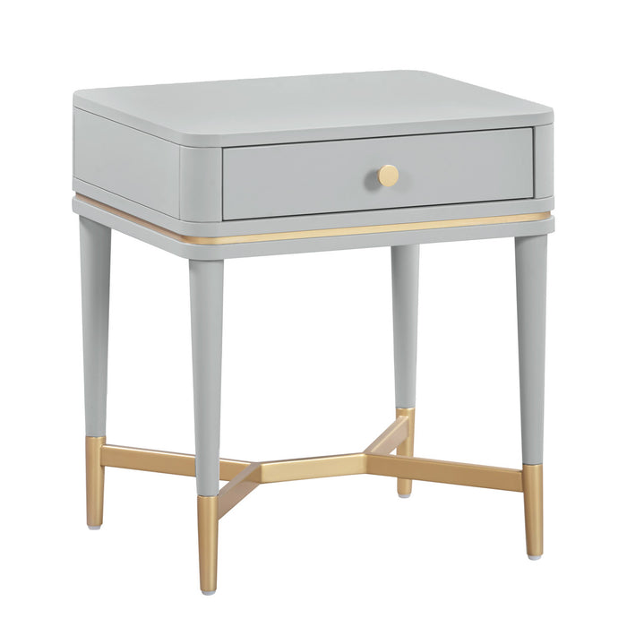 Kace Grey Nightstand - Luxury Living Collection