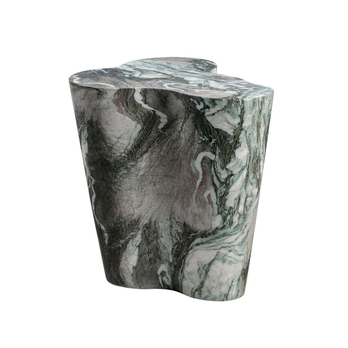 Kruz Grey/Blush Faux Marble Tall Side Table