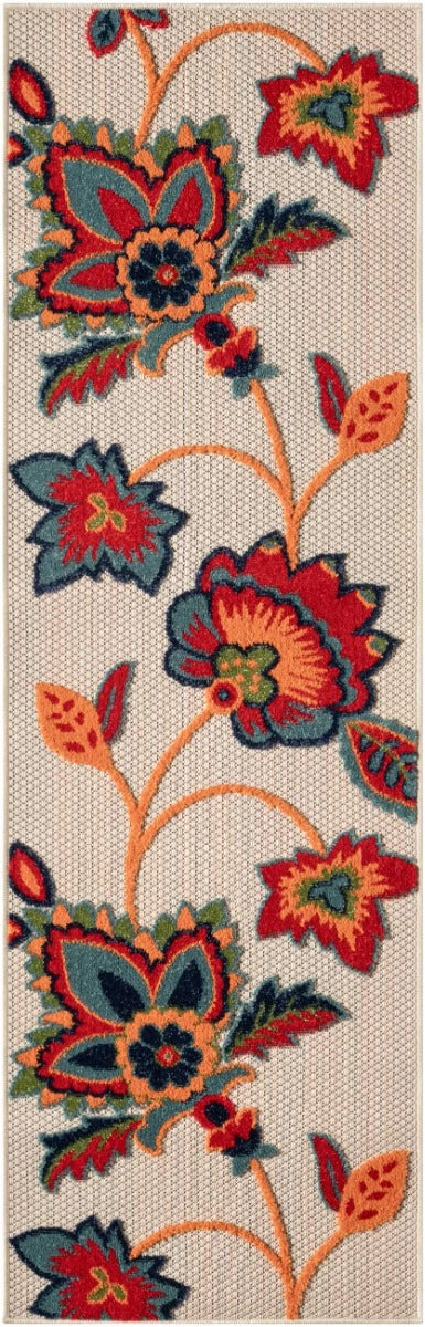 Annitra Indoor/Outdoor Multicolored Floral Area Rug - Elegance Collection