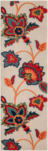 Annitra Indoor/Outdoor Multicolored Floral Area Rug - Elegance Collection