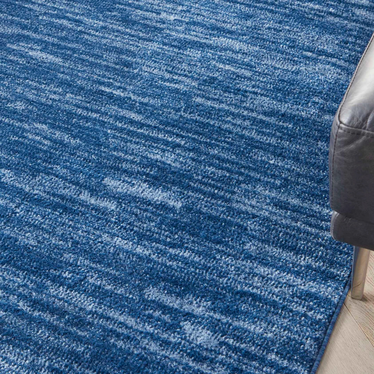 Ainslee Indoor/Outdoor Navy Blue Area Rug - Elegance Collection
