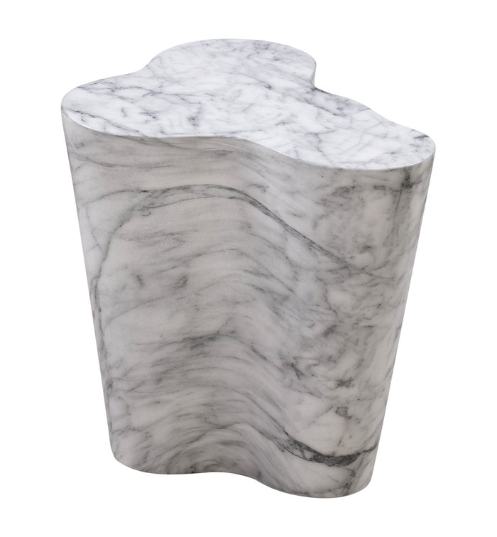 Kruz Marble Tall Side Table