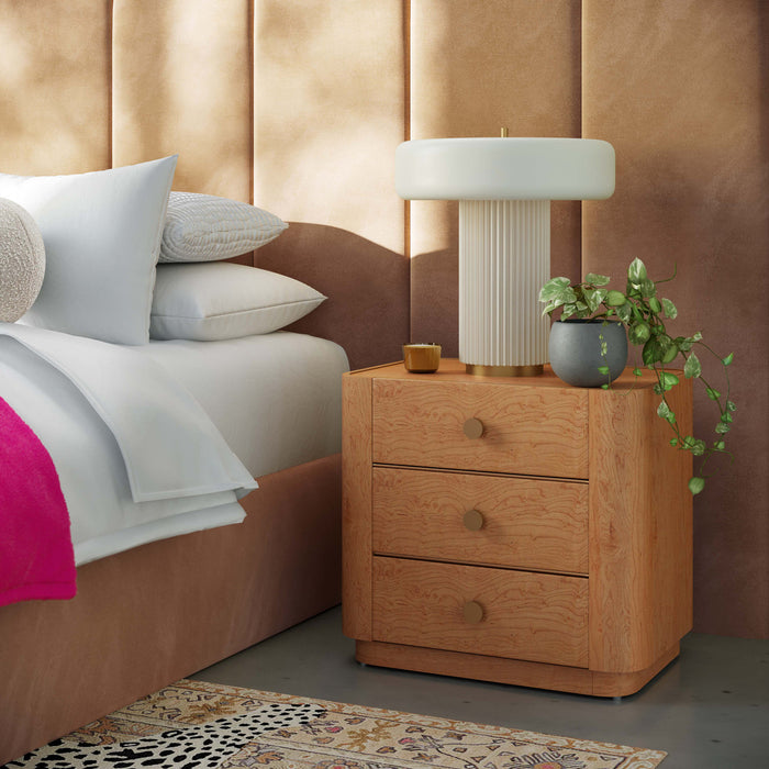Maelynn Natural Acacia Nightstand- Luxury Living Collection