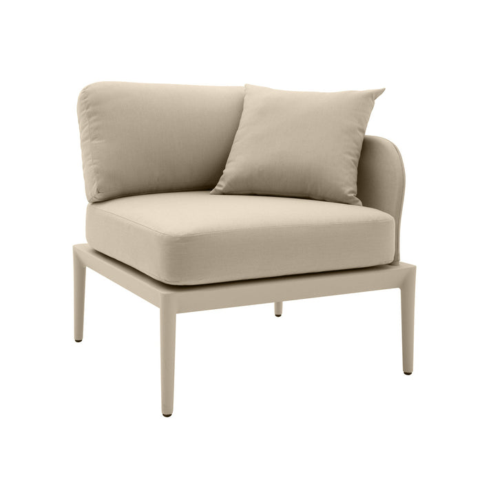 Ira Taupe Modular Outdoor RAF Corner Seat