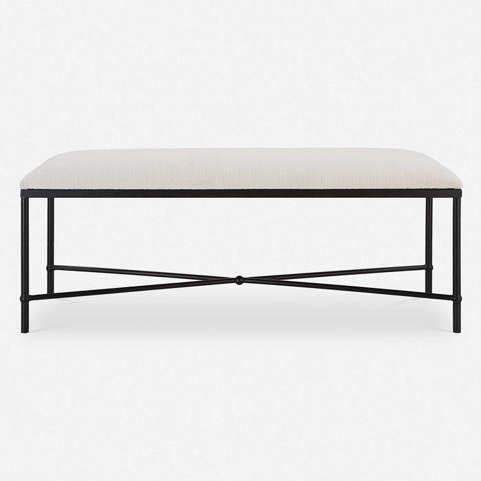 Adalee Large Black & White Bench