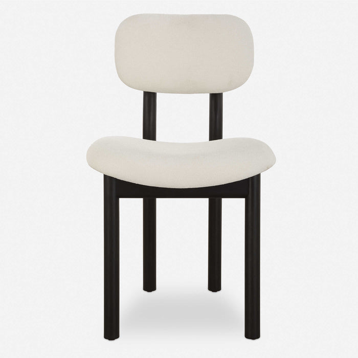 Vertu Textured Ivory & Black Dining Chairs (Set of 2)