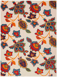 Annitra Indoor/Outdoor Multicolored Floral Area Rug - Elegance Collection