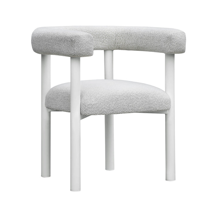 Freda Cream Outdoor Textured Dining Chair