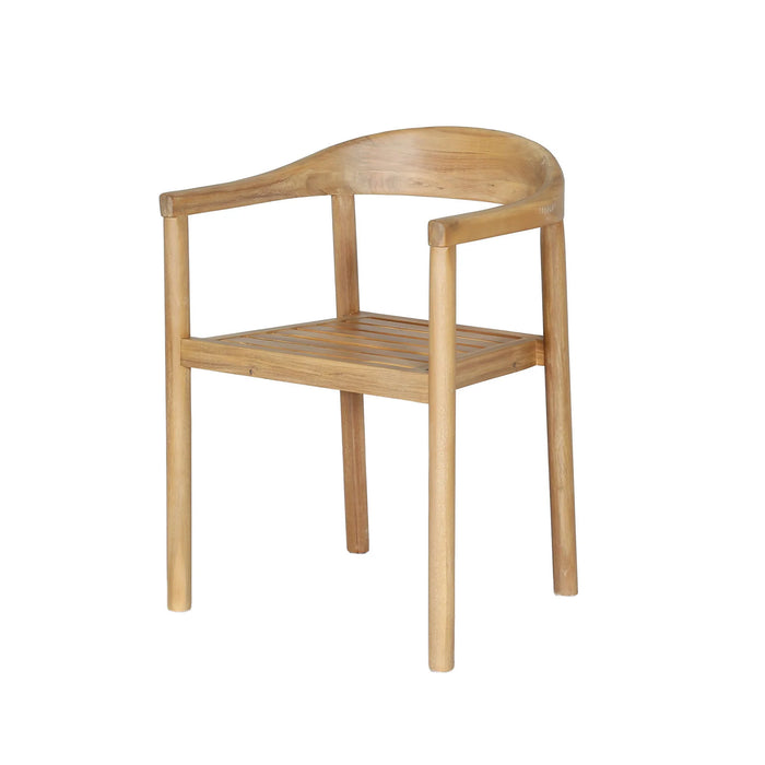 Ellie Outdoor Acacia Dining Chair (Set of 2)