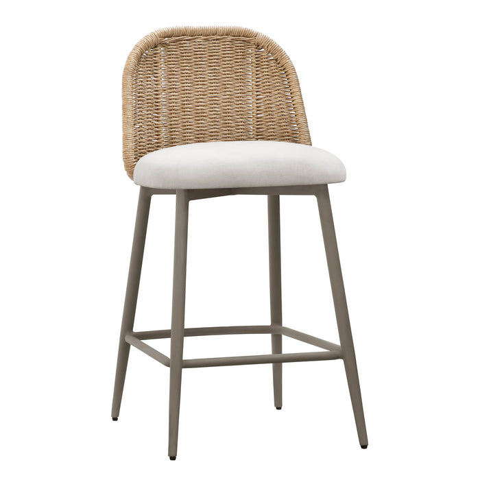 Celine Cream Outdoor Counter Stool