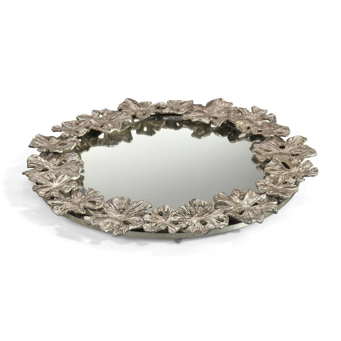Penelope Silver Floral Tray