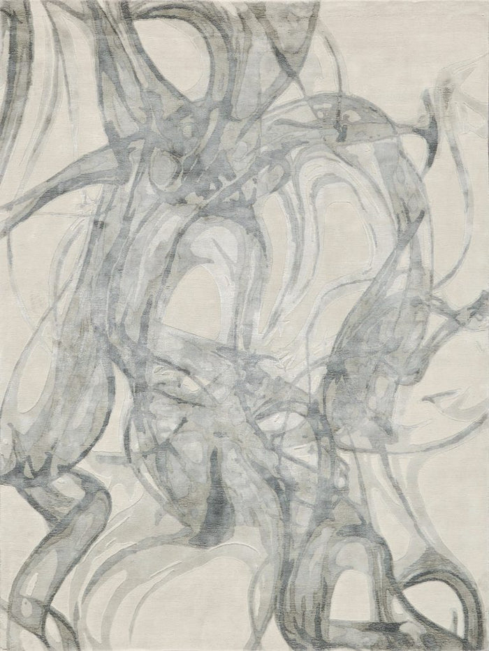 Anna Grey/Silver Modern Area Rug - Elegance Collection