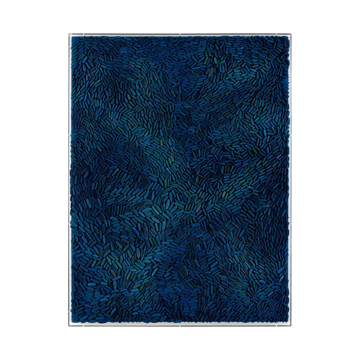 Blue Swirlng Tide Wall Art, Acrylic Frame