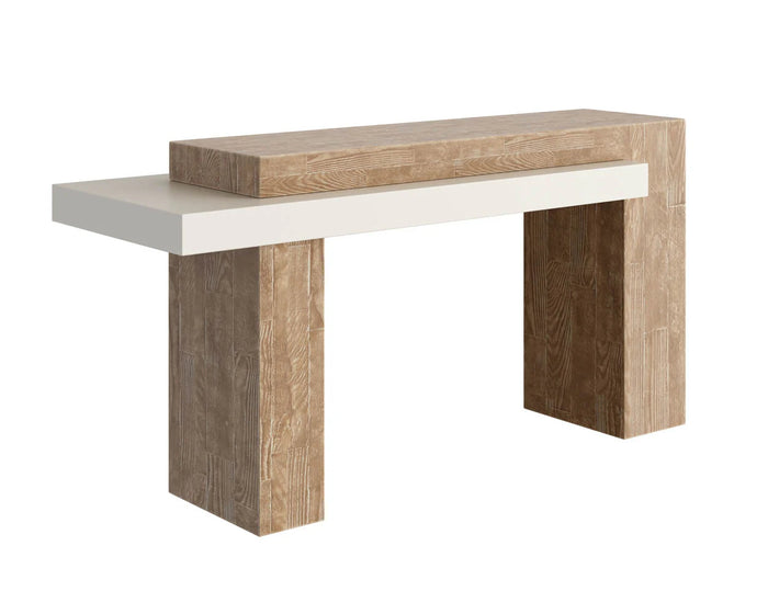 Herriott 56.25" Light Brown & Sand Console Table