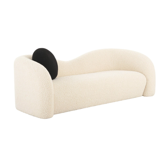 Laylie 84" Beige Faux Shearling Sofa