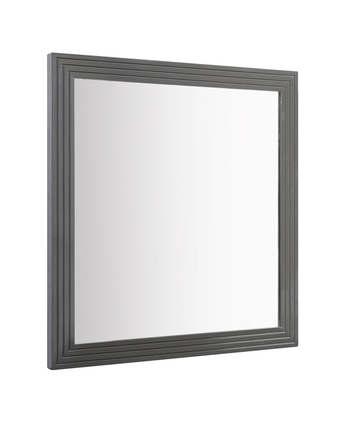 Surya Grey High Gloss Slatted MIrror