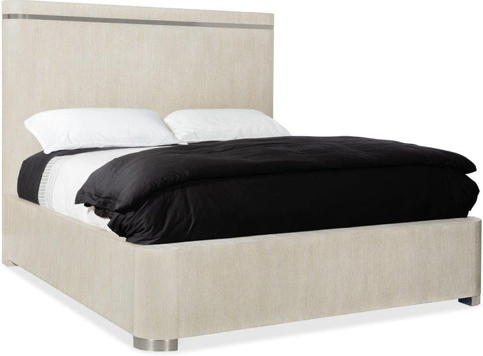 Reyeh Light Wood & Pewter Modern Panel Bed
