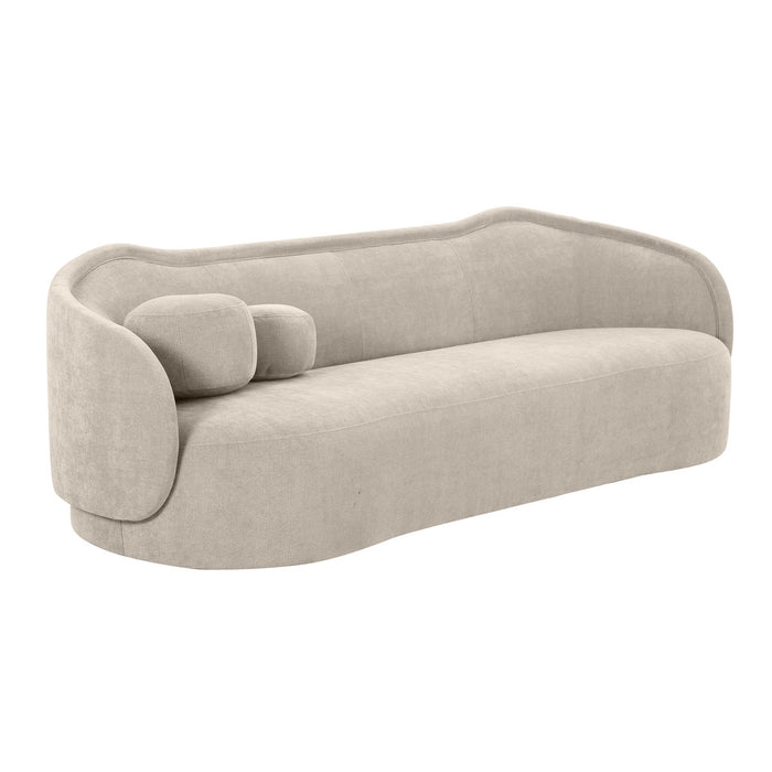 Libby Taupe Velvet Sofa - Luxury Living Collection