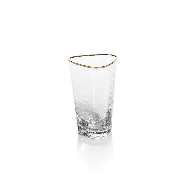 Aperitivo Triangular Highball Glass with Gold Rim - Set of 12