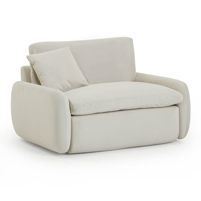 Rachelle Cream Velvet Accent Chair