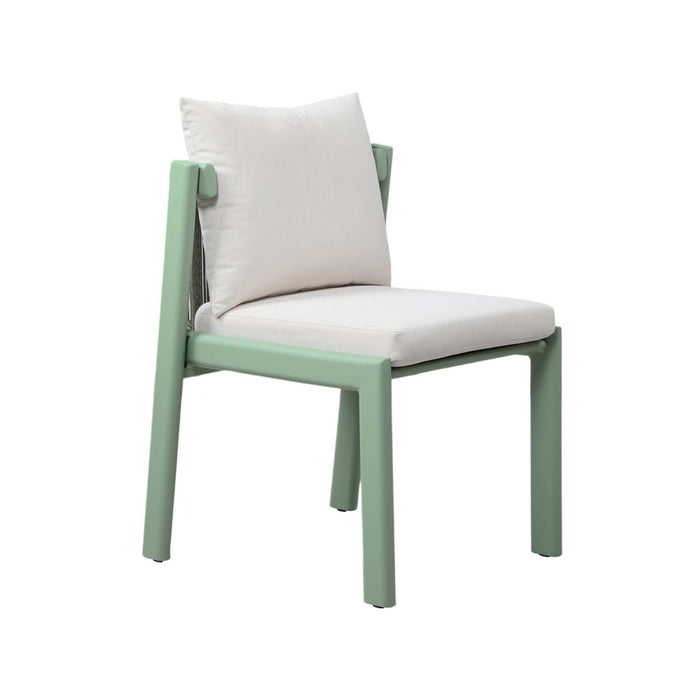 Anar Mint Green and Cream Outdoor Dining Chair