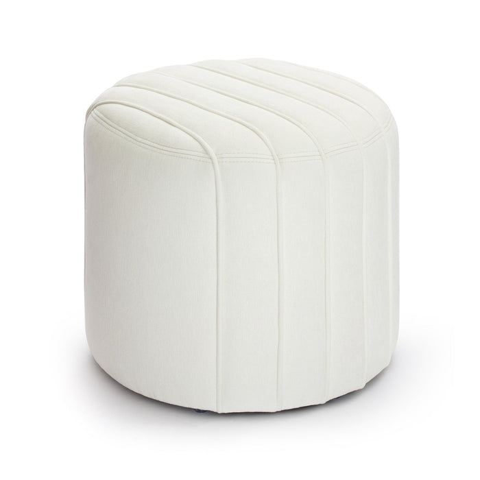 Addison Cream Chenille Ottoman