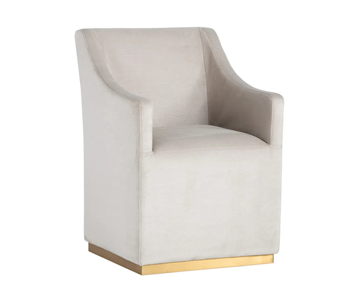 Zane Prosecco Wheeled Lounge/Dining Chair (Set of 6)
