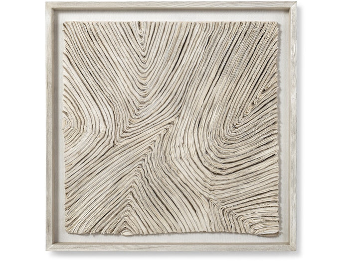 Harlowe 41" White Wall Decor Square