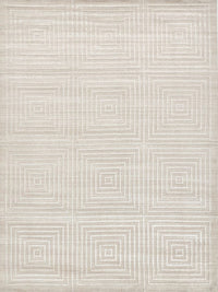 Cleo Modern Light Beige Geometric Patterned Area Rug - Elegance Collection