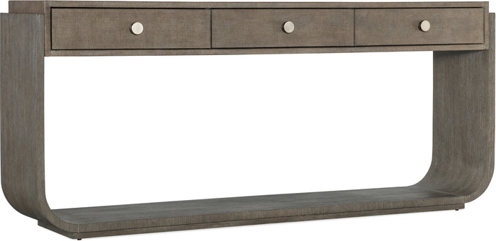 Reyeh Dark Wood & Pewter Modern Console Table