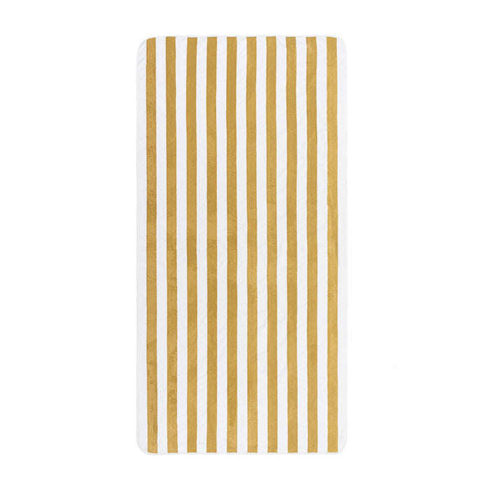 Aveiro Gold Striped 100% Egyptian Cotton Luxury Beach Towel