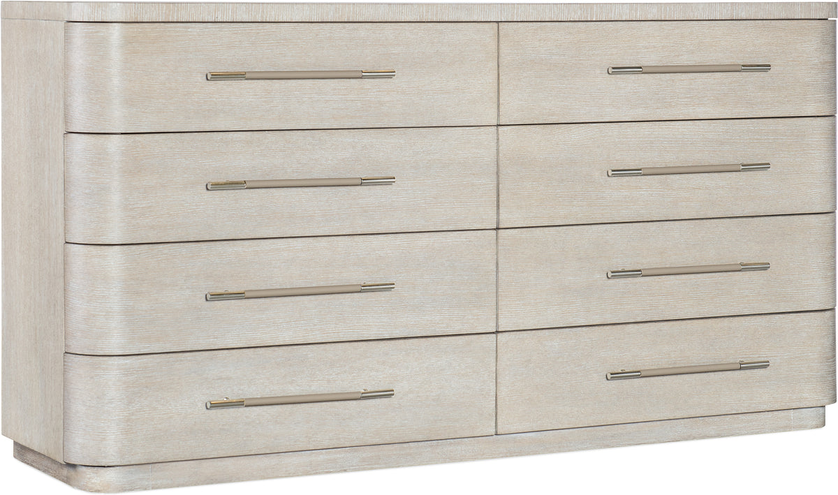 Reyeh Light Wood Modern 8 Drawer Dresser