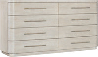 Reyeh Light Wood Modern 8 Drawer Dresser