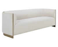 Larron 95" Performance Fabric & Gold Sofa
