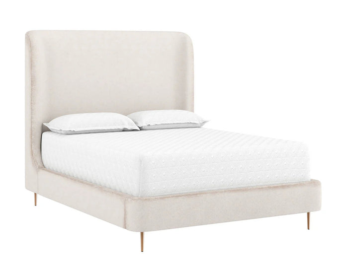 Tierra Taupe Chenille & Gold Bed