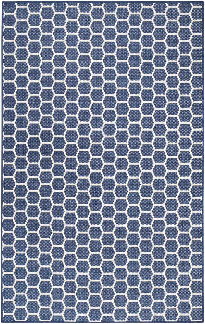 Alemia Indoor/Outdoor Reversable Navy Area Rug - Elegance Collection