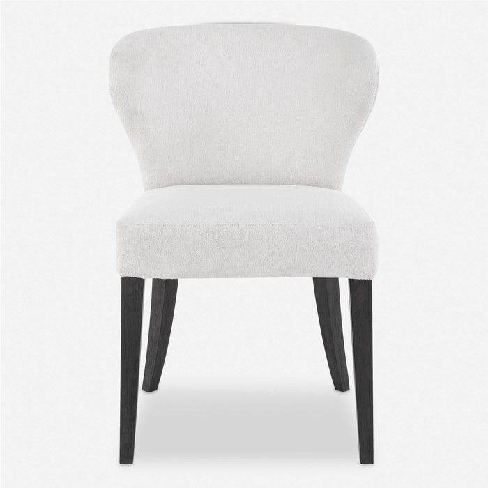 Kofi Off-White Boucle & Black Dining Chair (Set of 2)