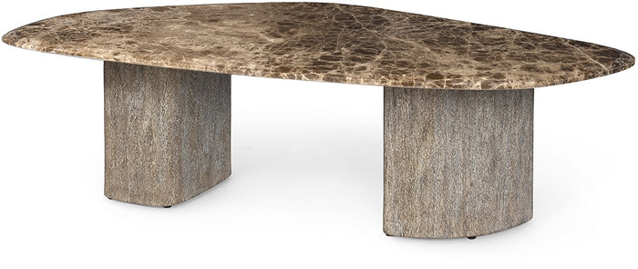 Caleb Brown Marble Coffee Table (2 Sizes Available)