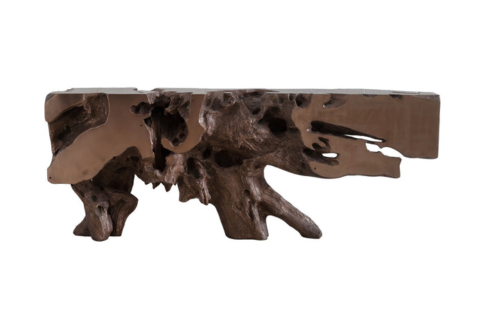 Wyn 80" Polished Bronze Console Table