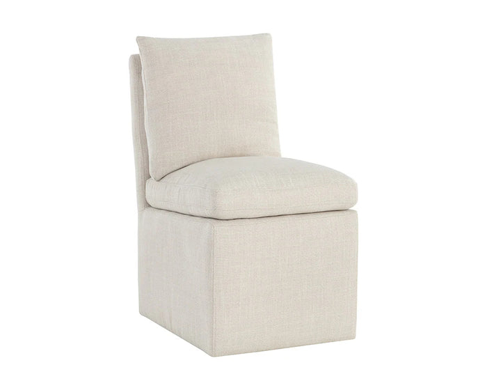 Glenrose Linen Wheeled Dining Chair (Set of 6)