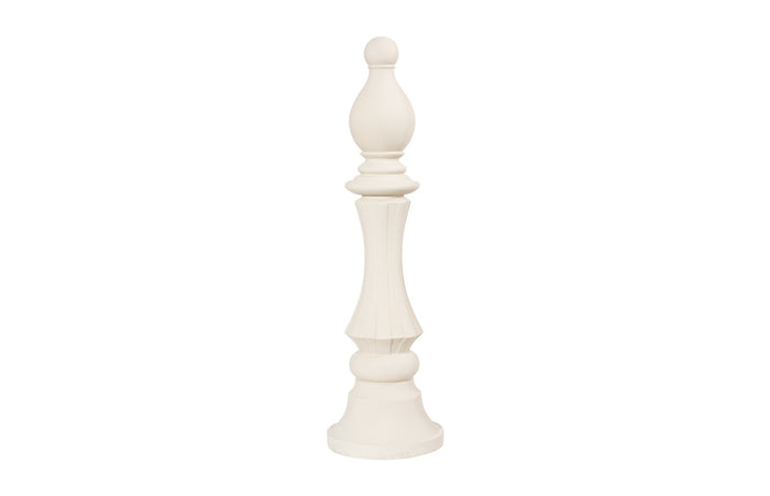 Chess White Bishop Cast Stone Sculpture (Indoor or Outdoor)