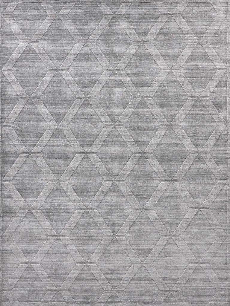 Cleo Modern Diamond Grey Patterned Area Rug - Elegance Collection