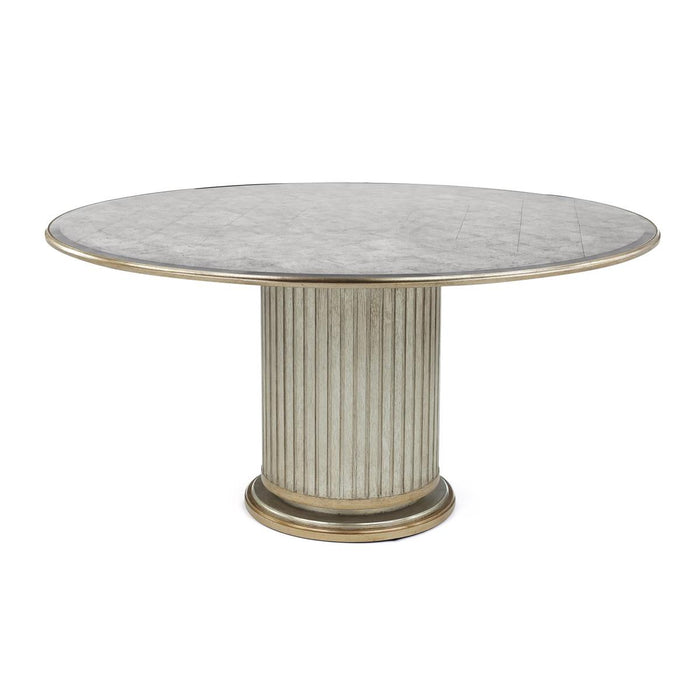 Alldonna 60.25”Contemporary Gold Round Dining Table