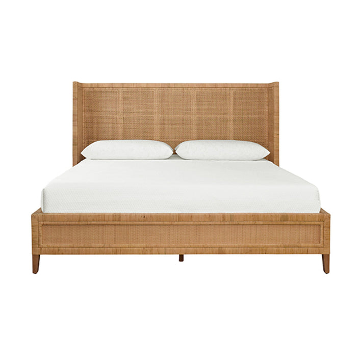 Ottilie Winged Wrapped Rattan Bed