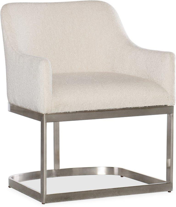 Reyeh Boucle Arm Chair With Metal Base
